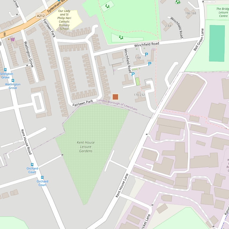 Map showing Innerform Pilates at 1 Lewis Grove, Lewisham SE13 6BG.